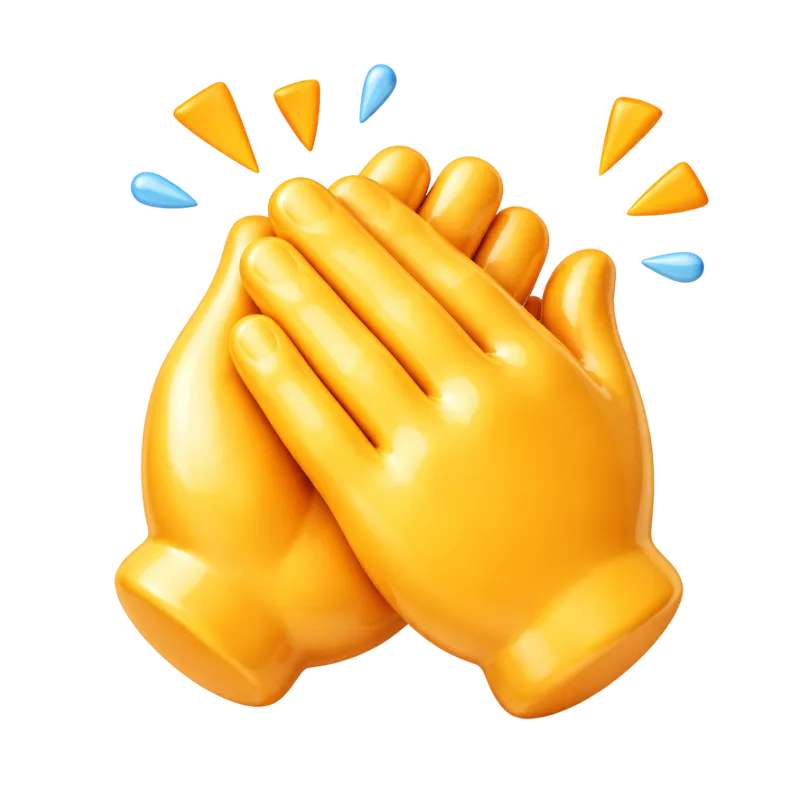 Clappi Emoji de Aplausos com Partículas Festivas PNG - Emoji Clappi | Imagens ...