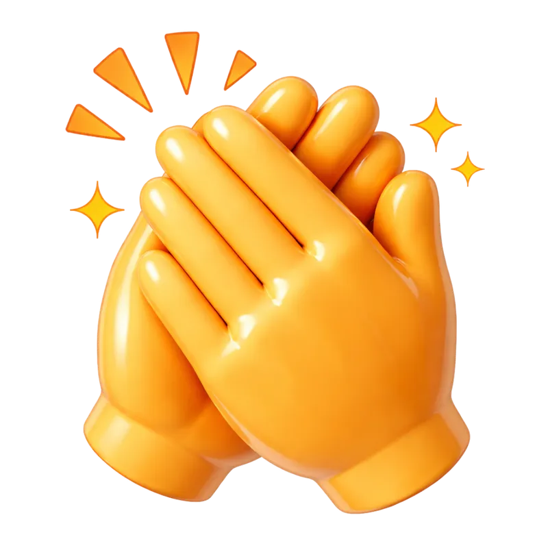 Clappi Emoji Mãos Batendo Palma com Brilho PNG - Emoji Hands Clappi | Imagens ...